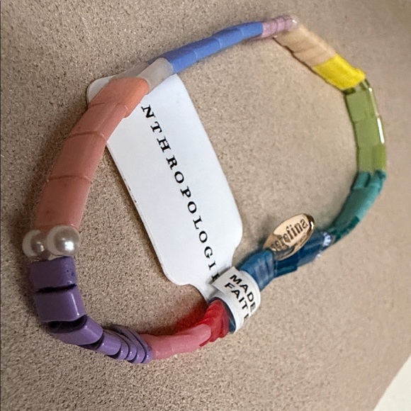 Anthropologie Rainbow Beaded Bracelet - Picture 2 of 2
